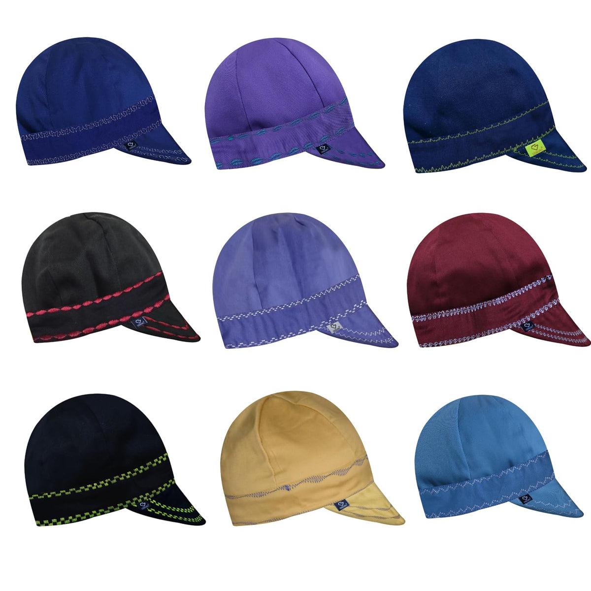Giorgino welding cap with round crown for secure, all-day comfort.