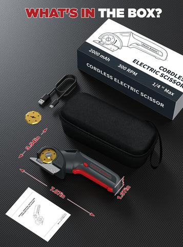 Giosuan 4V cordless cutting tool multi-material cutting handles cardboard, leather, fabric with precision.