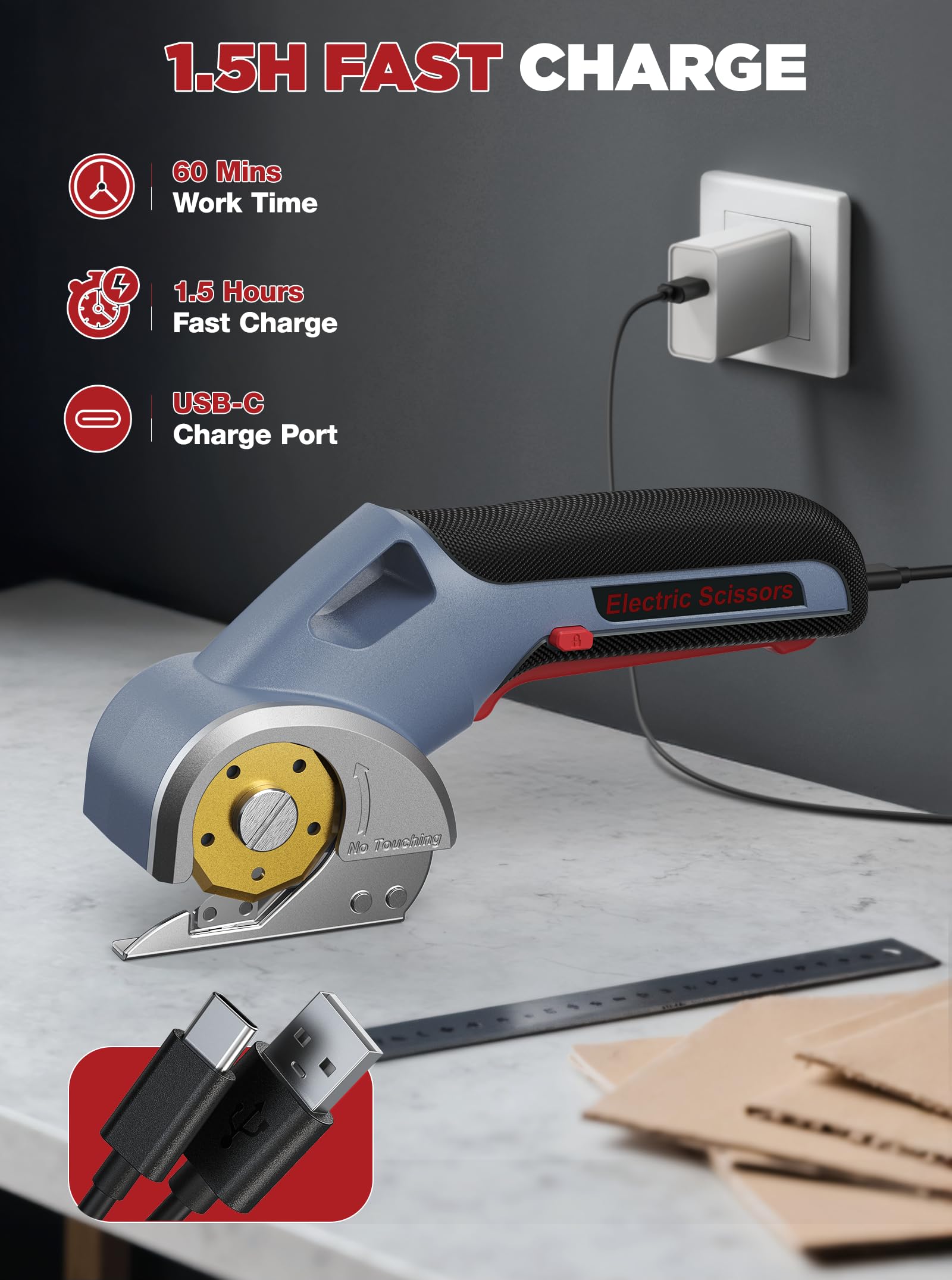 Giosuan lightweight 0.83 lb design for easy, comfortable operation