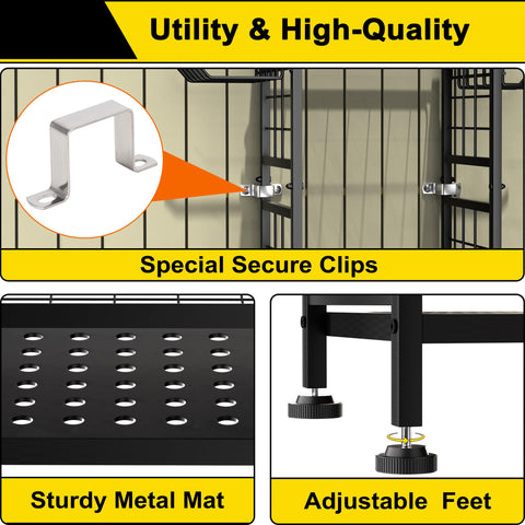 GIOTORENT adjustable feet stabilize rack on uneven ground.