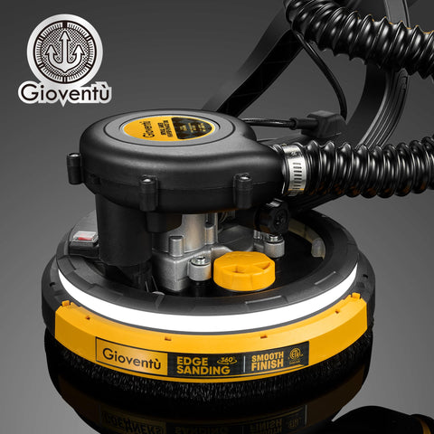 Gioventù dust collection system minimizes debris during use.