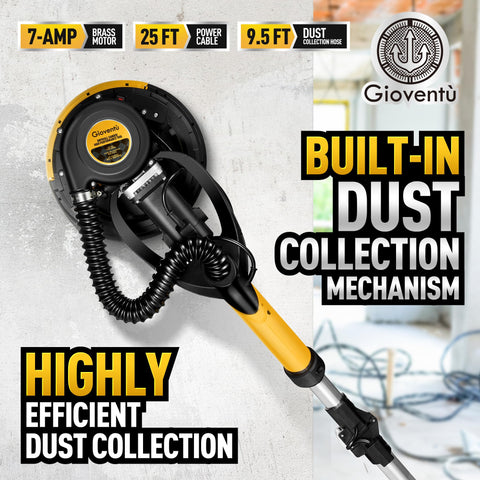 Gioventù vertical fixture design stabilizes sanding on ceilings.