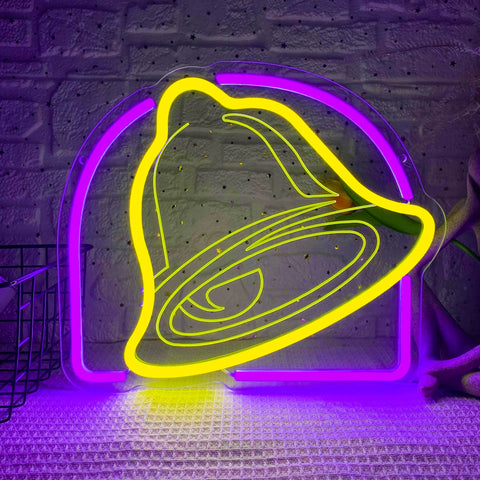 Gippro taco neon sign wall decor creating inviting ambiance for diners