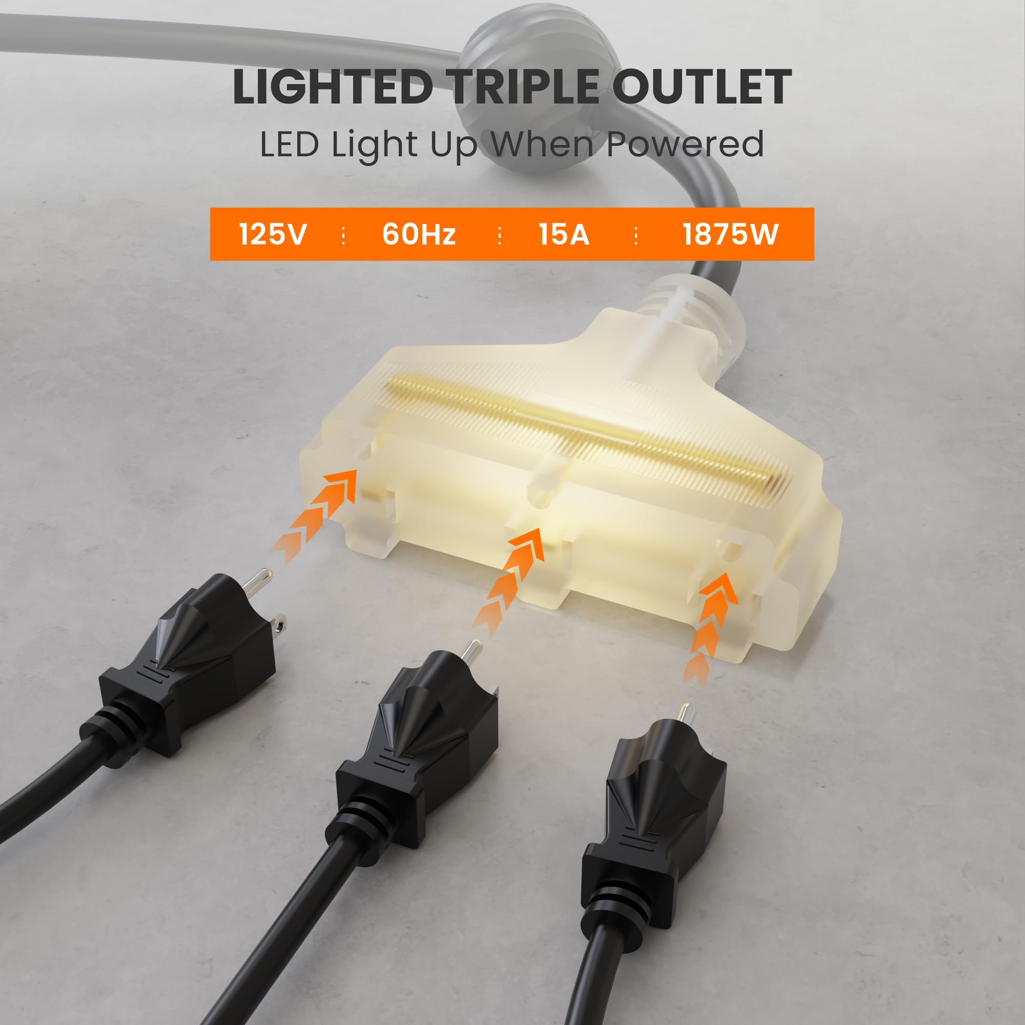 Giraffe Tools slow retraction technology keeps cords controlled and safe.