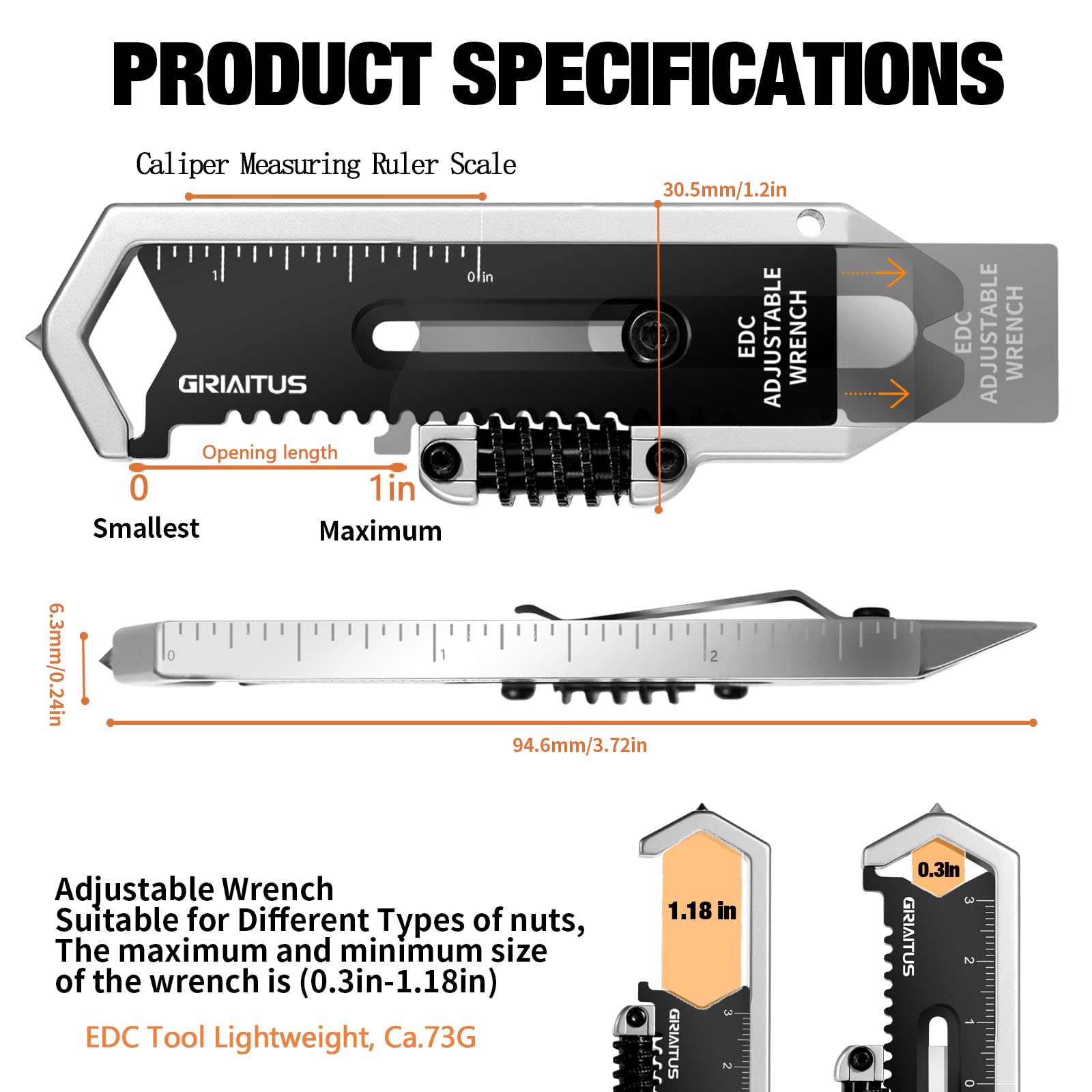 GIRIAITUS bottle opener caliper ruler combo for precise measurements