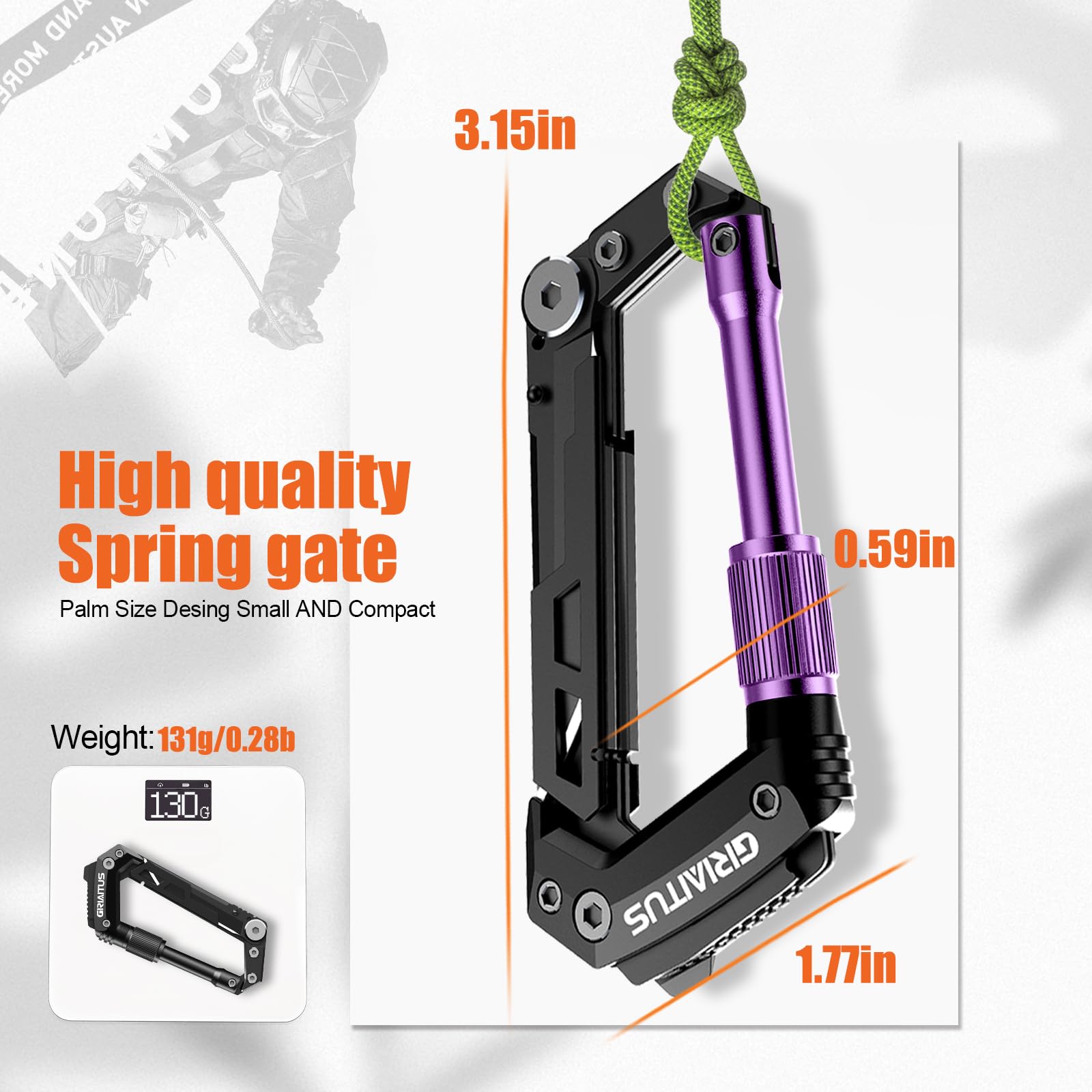 GIRIAITUS rope cutter in action for safe outdoor rigging