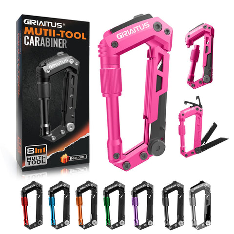 GIRIAITUS multitool carabiner in compact design for easy carry on camping trips