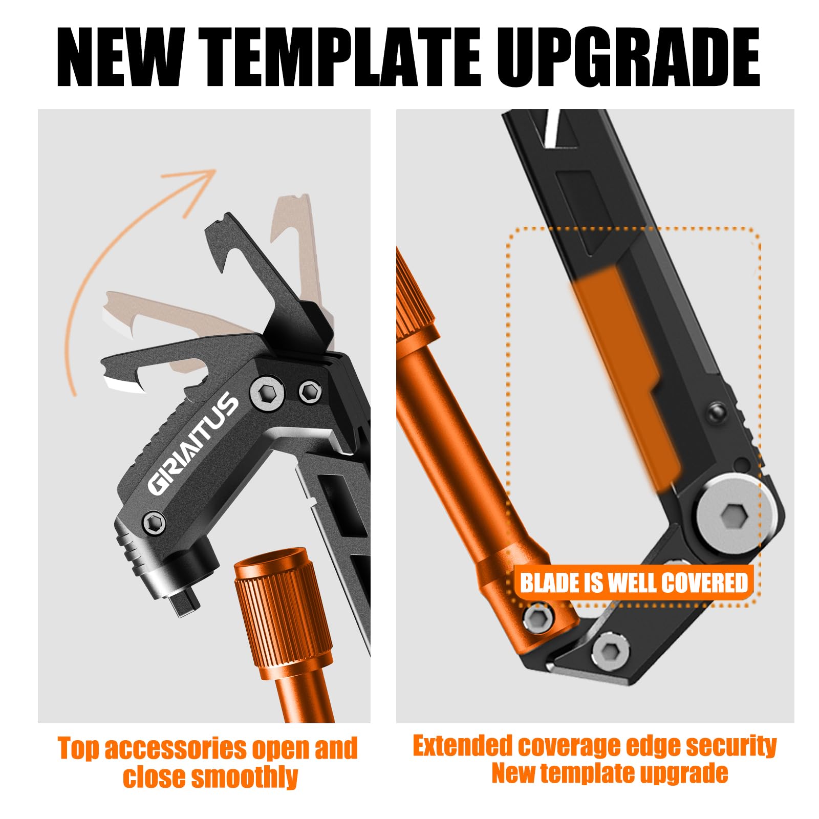 GIRIAITUS serrated knife feature ideal for quick sawing.