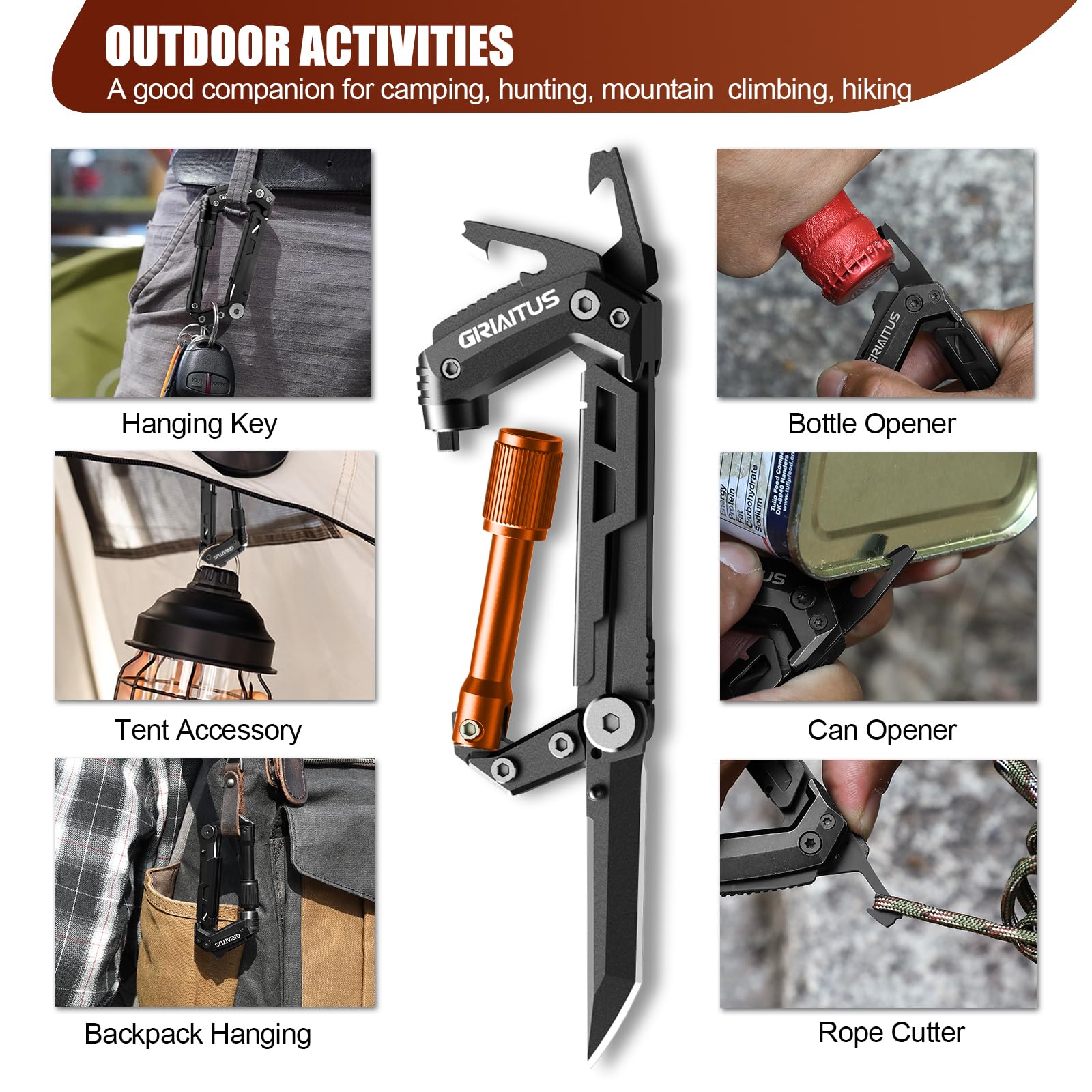 GIRIAITUS slotted screwdriver supports on-the-trail repairs.