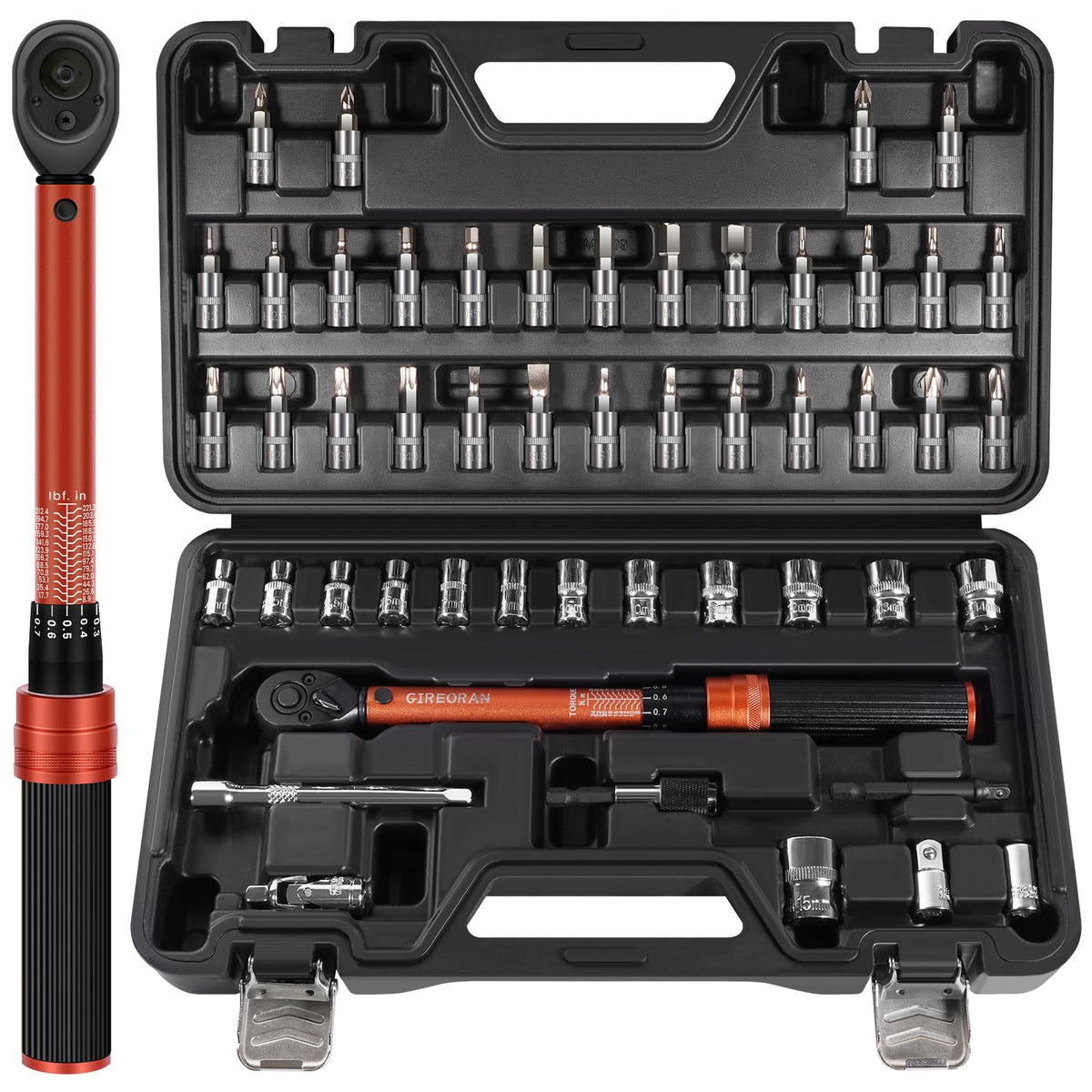 GIREORAN bike torque wrench setup demonstrating precise torque on bolts.