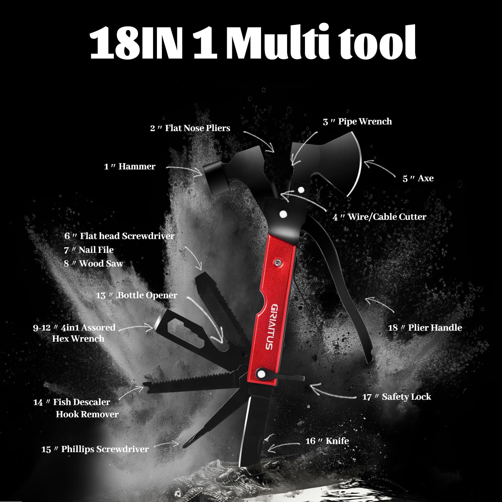 GIRIAITUS multitool nail claw for precise removal during DIY projects.