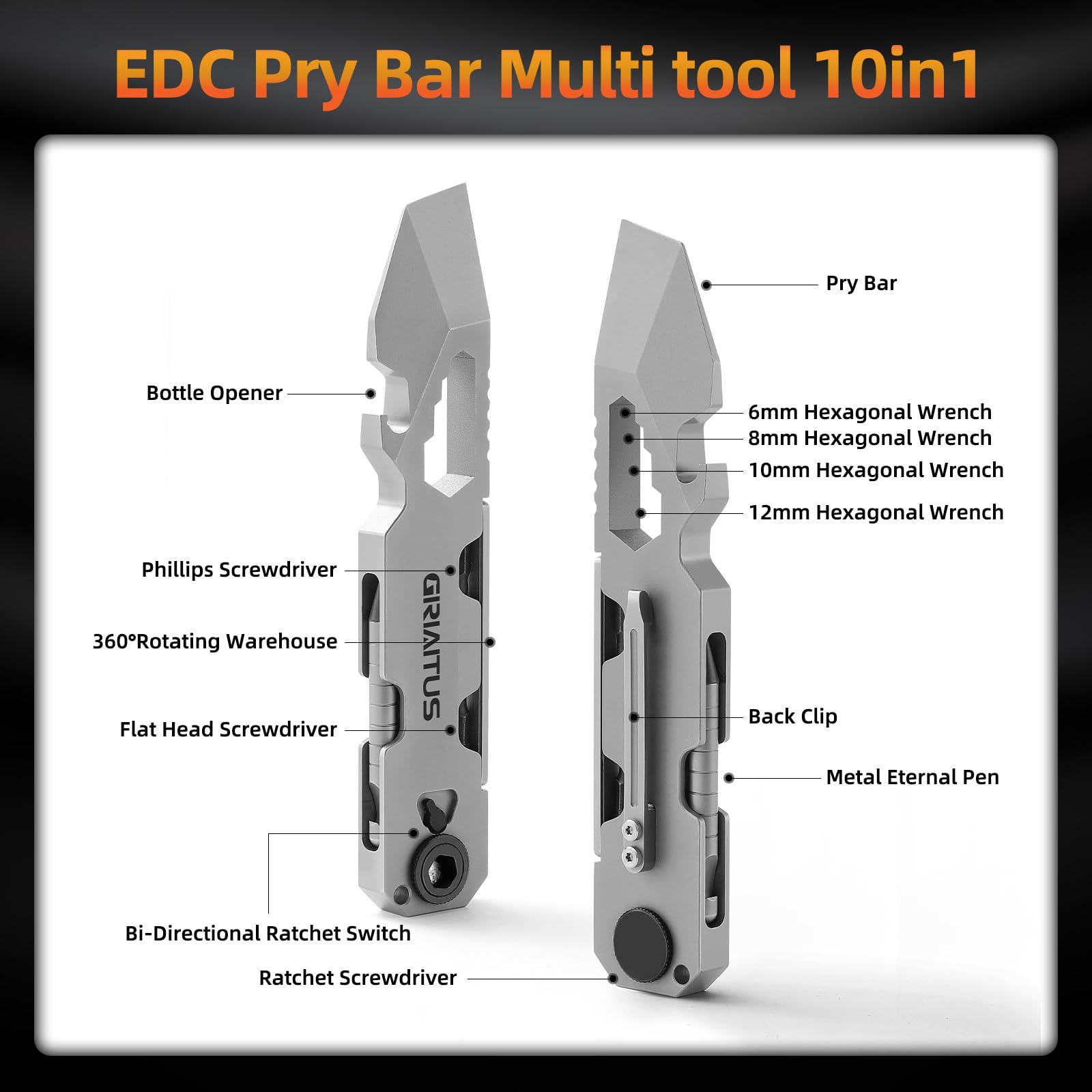 GIRIAITUS EDC Pry Bar Everlasting Pen demonstrating durable outdoor writing capability.