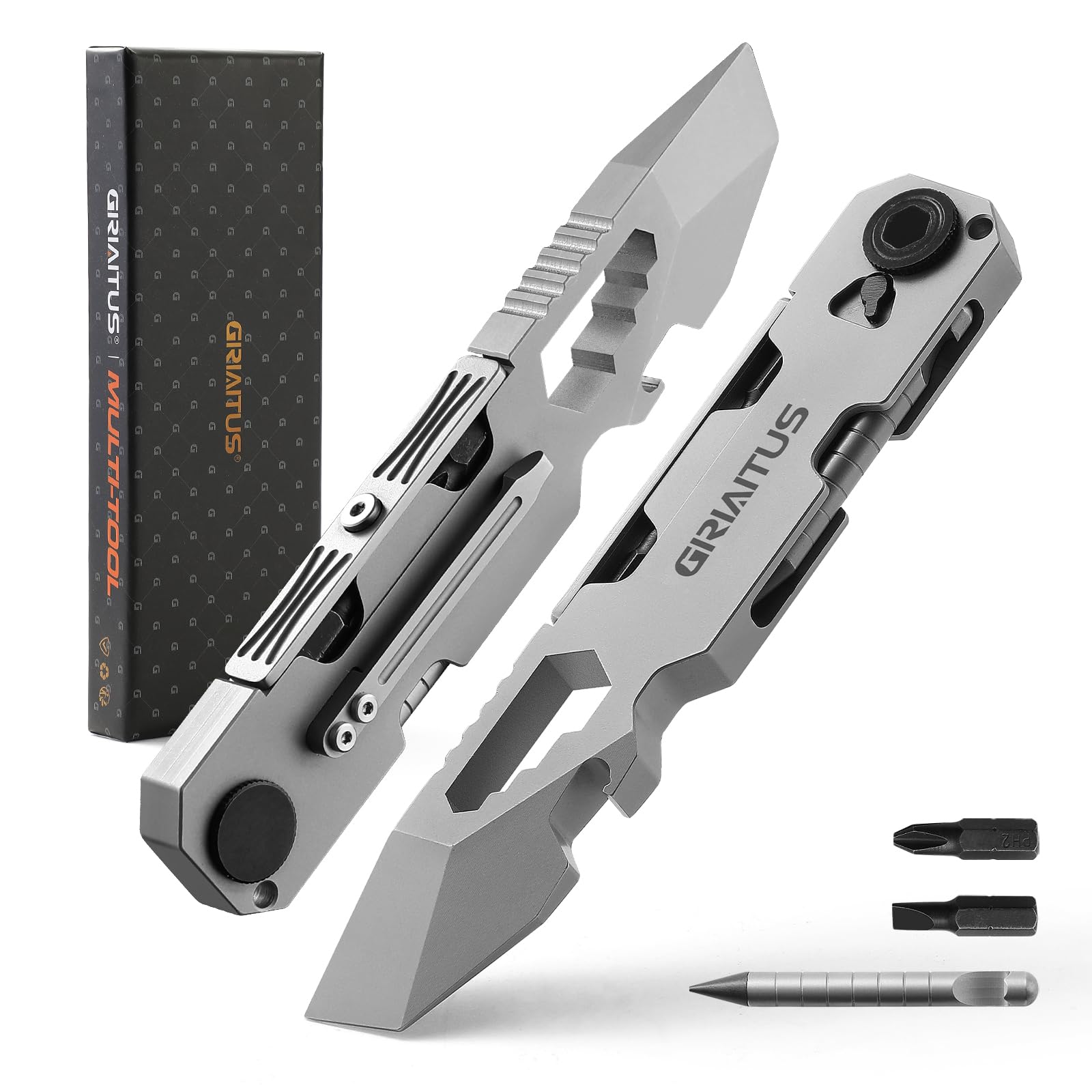 GIRIAITUS EDC Pry Bar Multitool close-up showing compact design for daily carry.