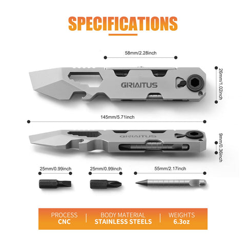 GIRIAITUS EDC Pry Bar with wrenches and crowbar for on-the-go fixes.