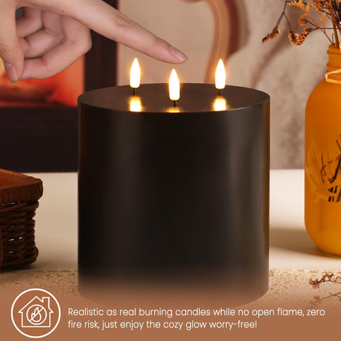 Girimax flameless safety candle offers no smoke and dripless operation.