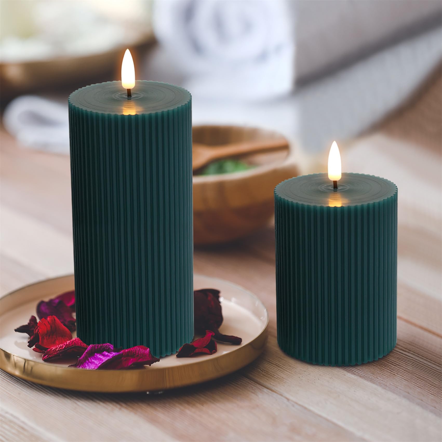 Girimax flameless candle offers smokeless, dripless use for safer home ambience.