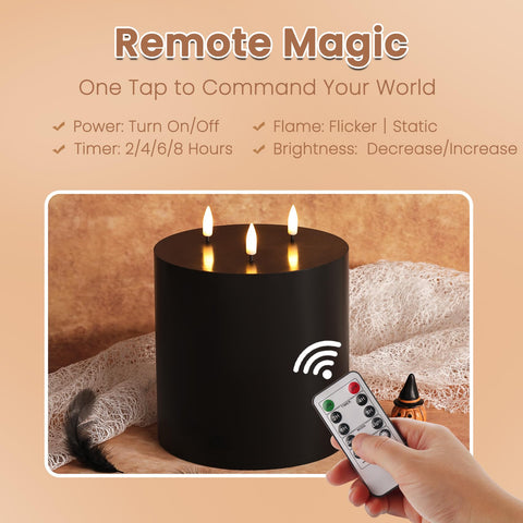Girimax large black candle decor adds dramatic ambiance to any room.