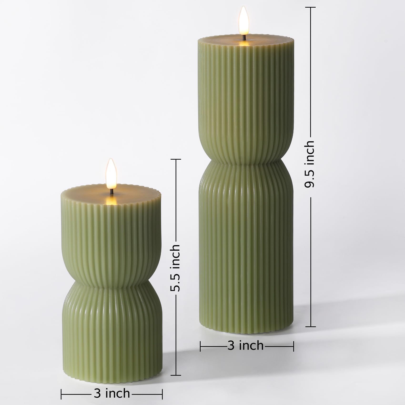Girimax LED candle with wax coating and wick detail for realism