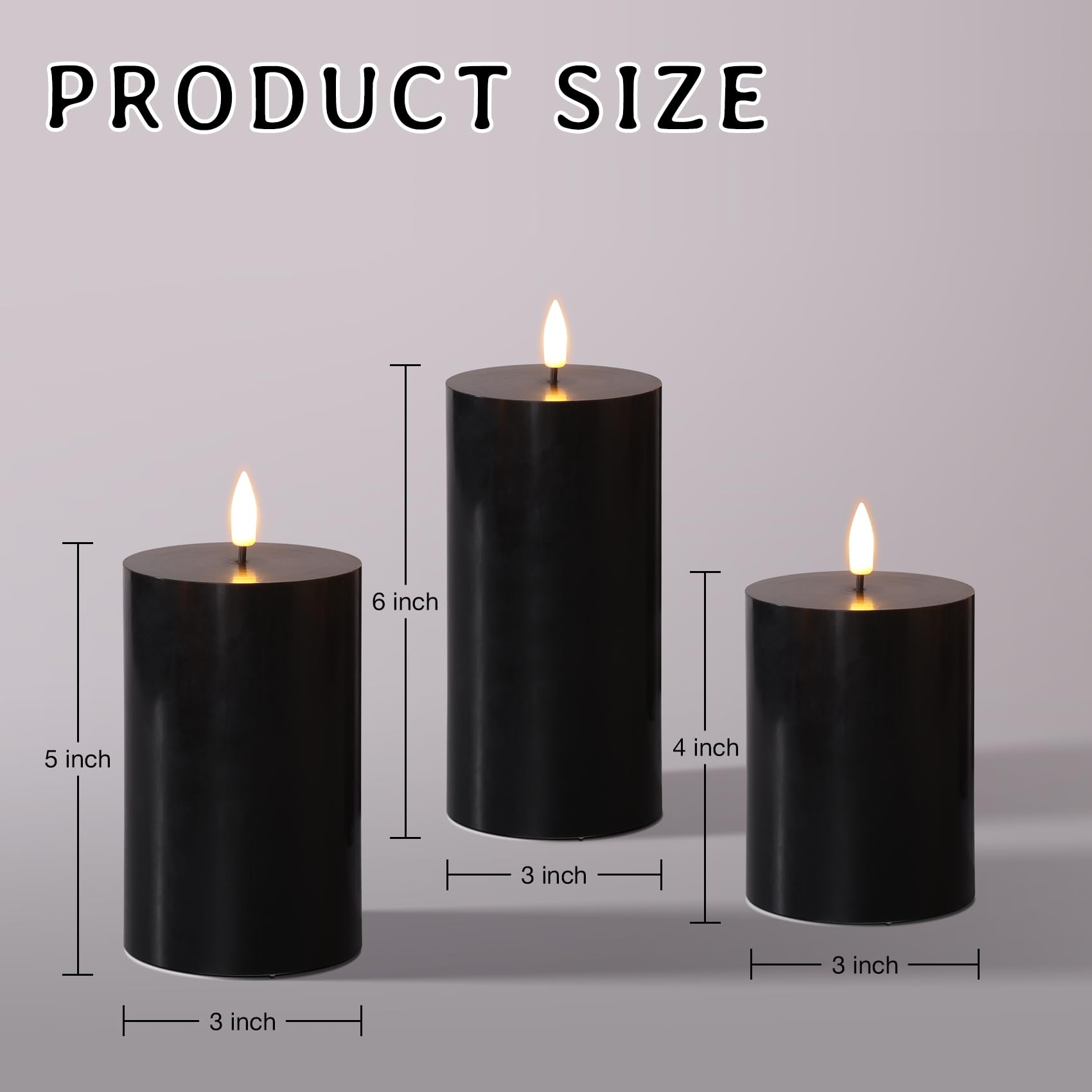 Girimax LED wax candle with warm glow for cozy home decor.