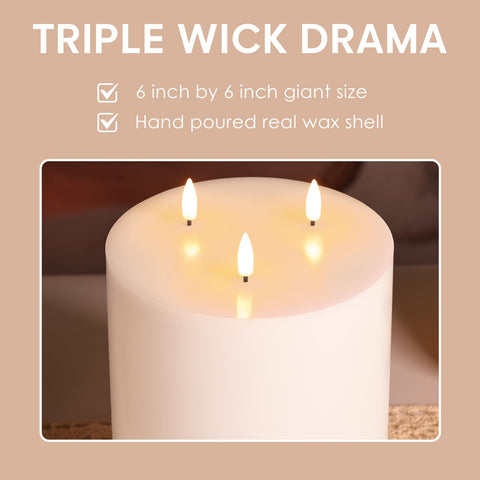 Girimax long battery life keeps candles lit for days.