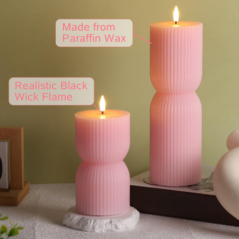 Girimax two-candle set adding symmetrical decor on shelves