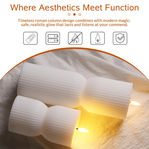 Girimax real wax-coated LED candles with authentic texture