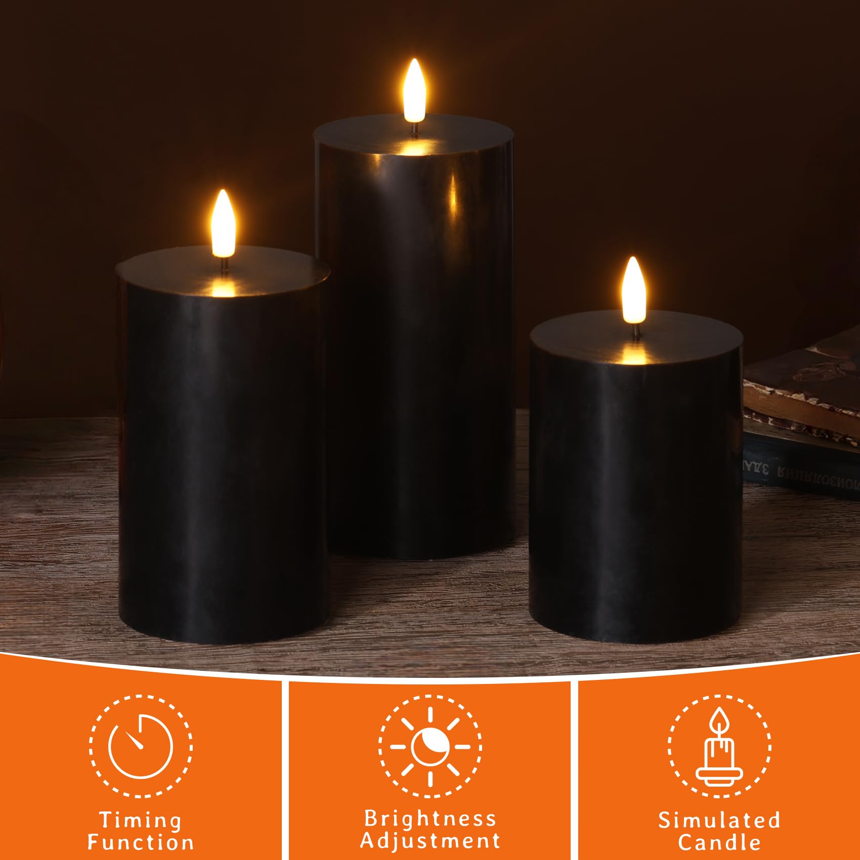 Girimax smokeless flameless candle with dripless design for child-friendly spaces.