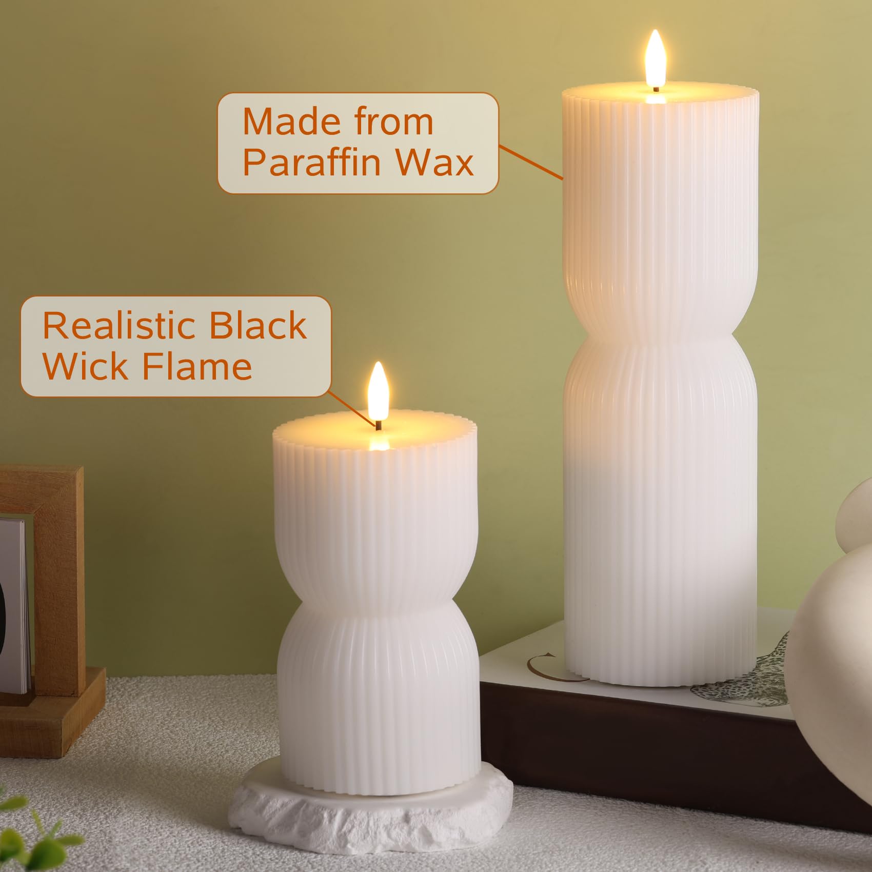 Girimax warm amber glow from flameless candles