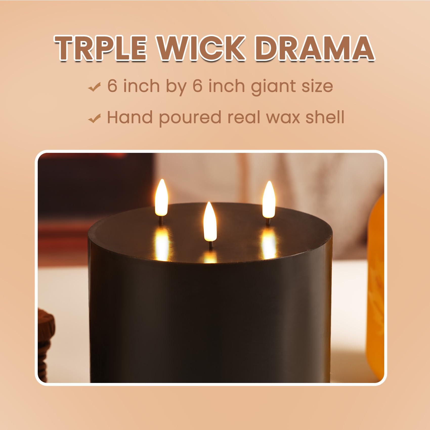 Girimax gothic wedding decor candle creates elegant atmosphere for events.