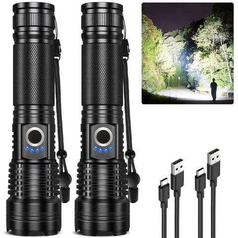 GISAEV flashlight with 99k lumen beam for outdoor visibility and safety.