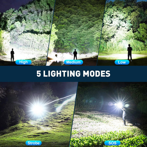 GISAEV flashlight with quick-charge indicator for battery status at a glance.