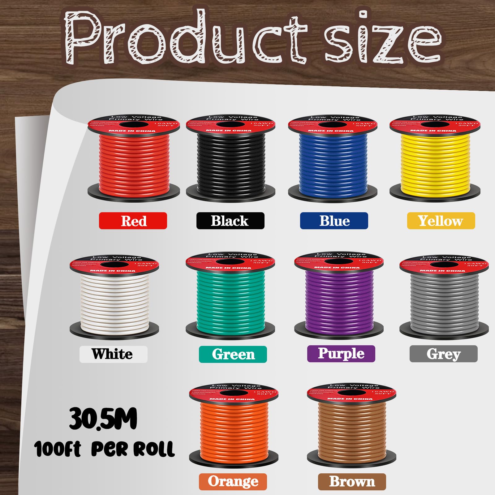 Gisafai 12 gauge blue wire spool for RC models and electronics