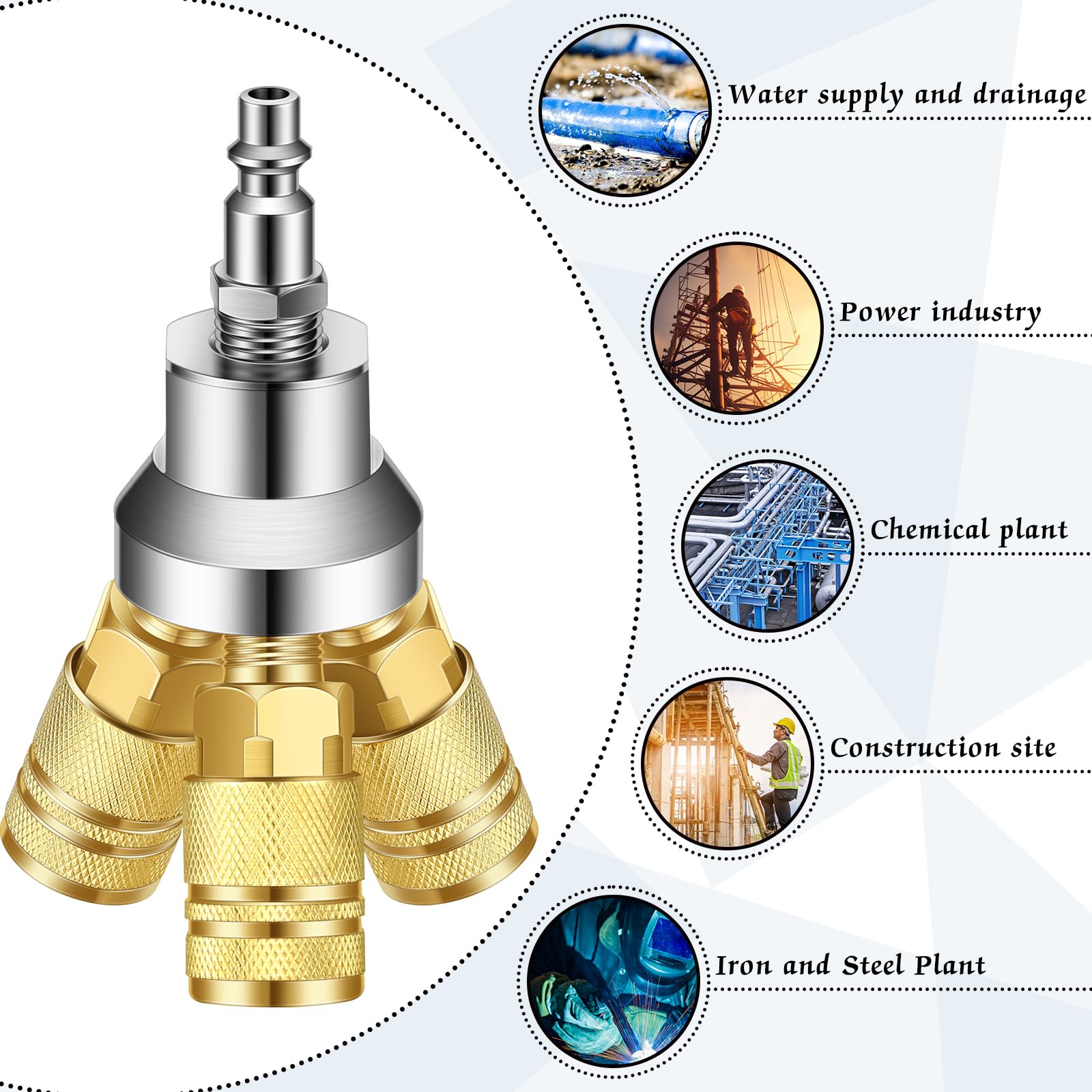 Gisafai air hose splitter in action for multiple tools