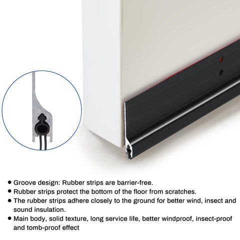 Gisafai easy-install door draft stopper kit with screws included.