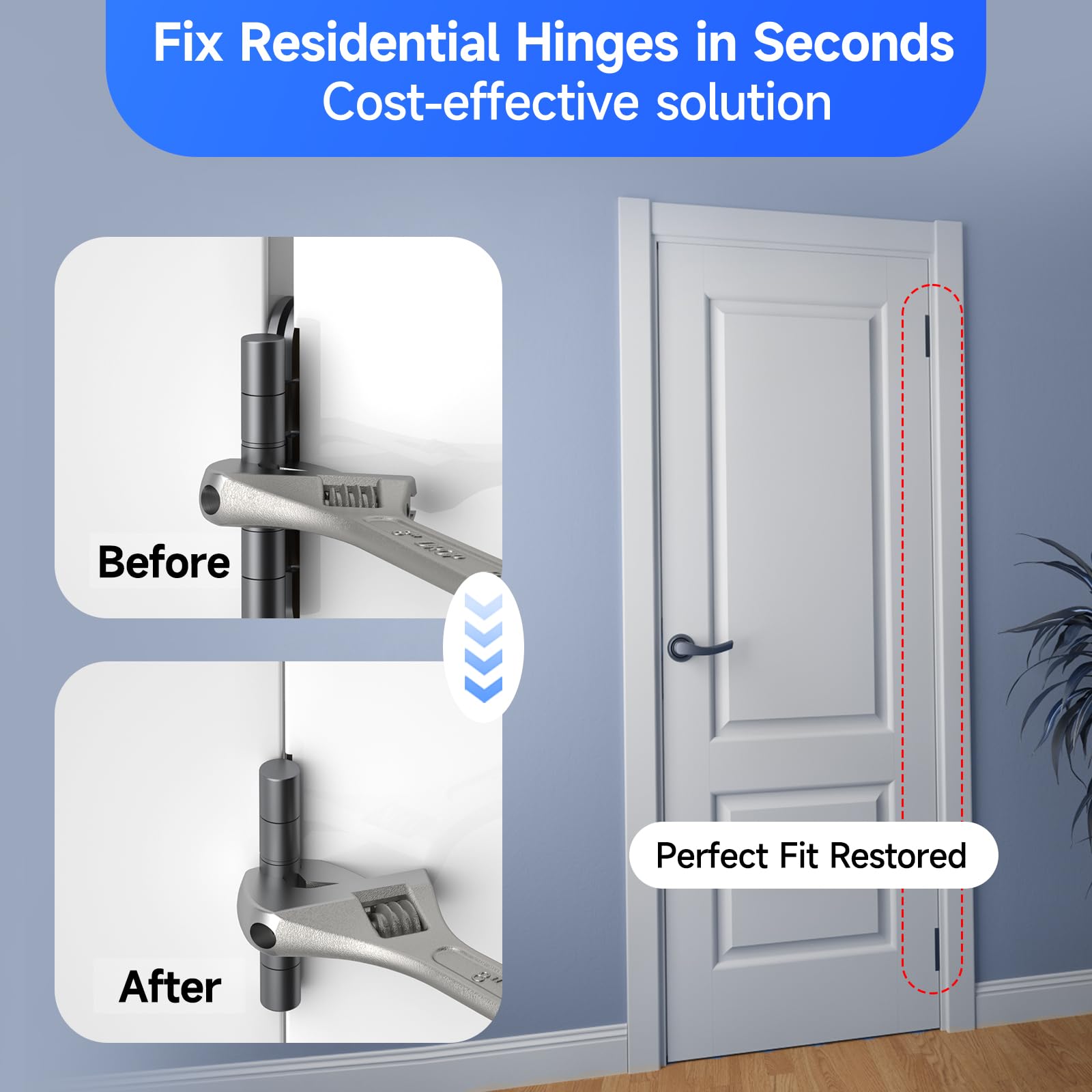 Gitaobac universal fit suits most residential hinges for versatile repairs.