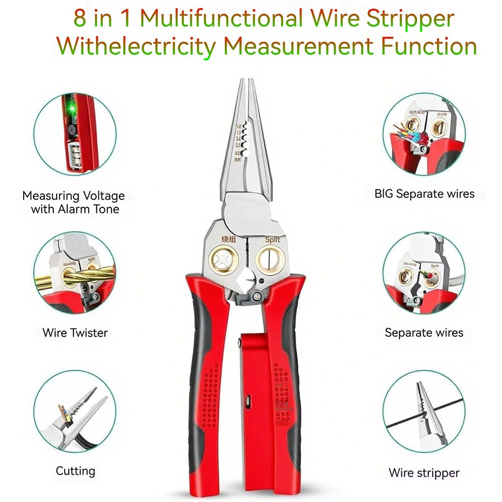 Gitende electrician pliers in green, durable grip for safer wire work.