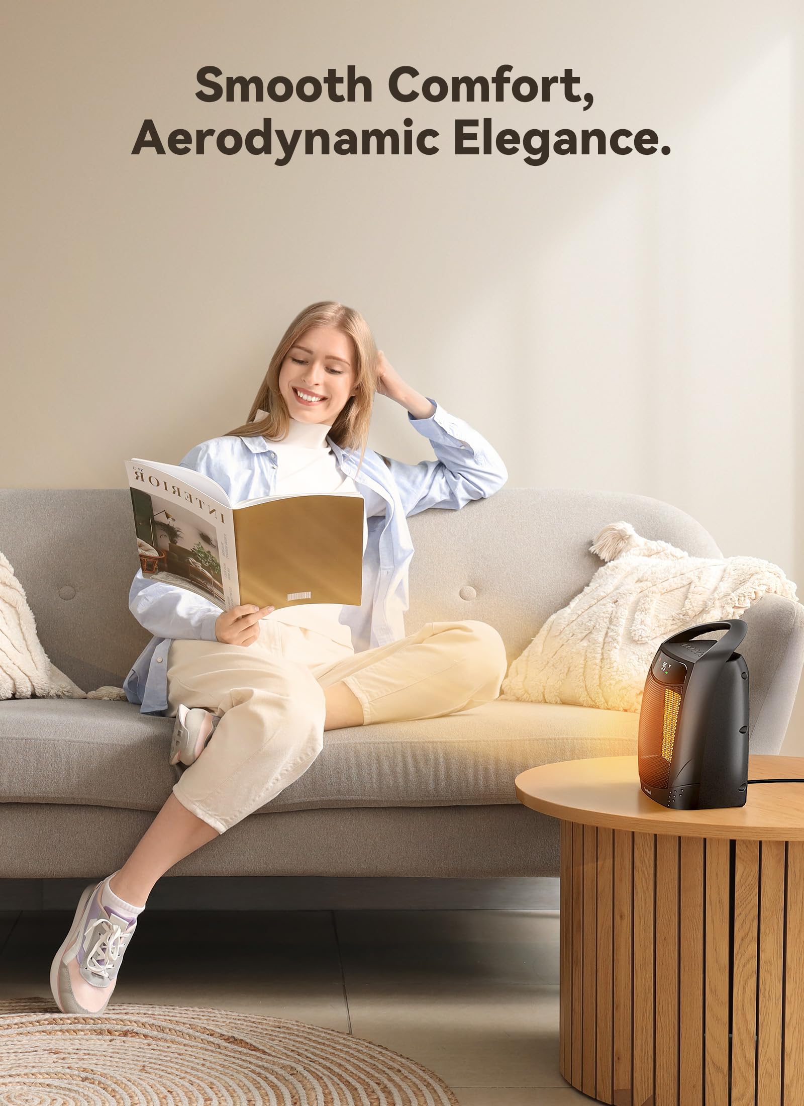 GiveBest space heater portable design with easy carry handle