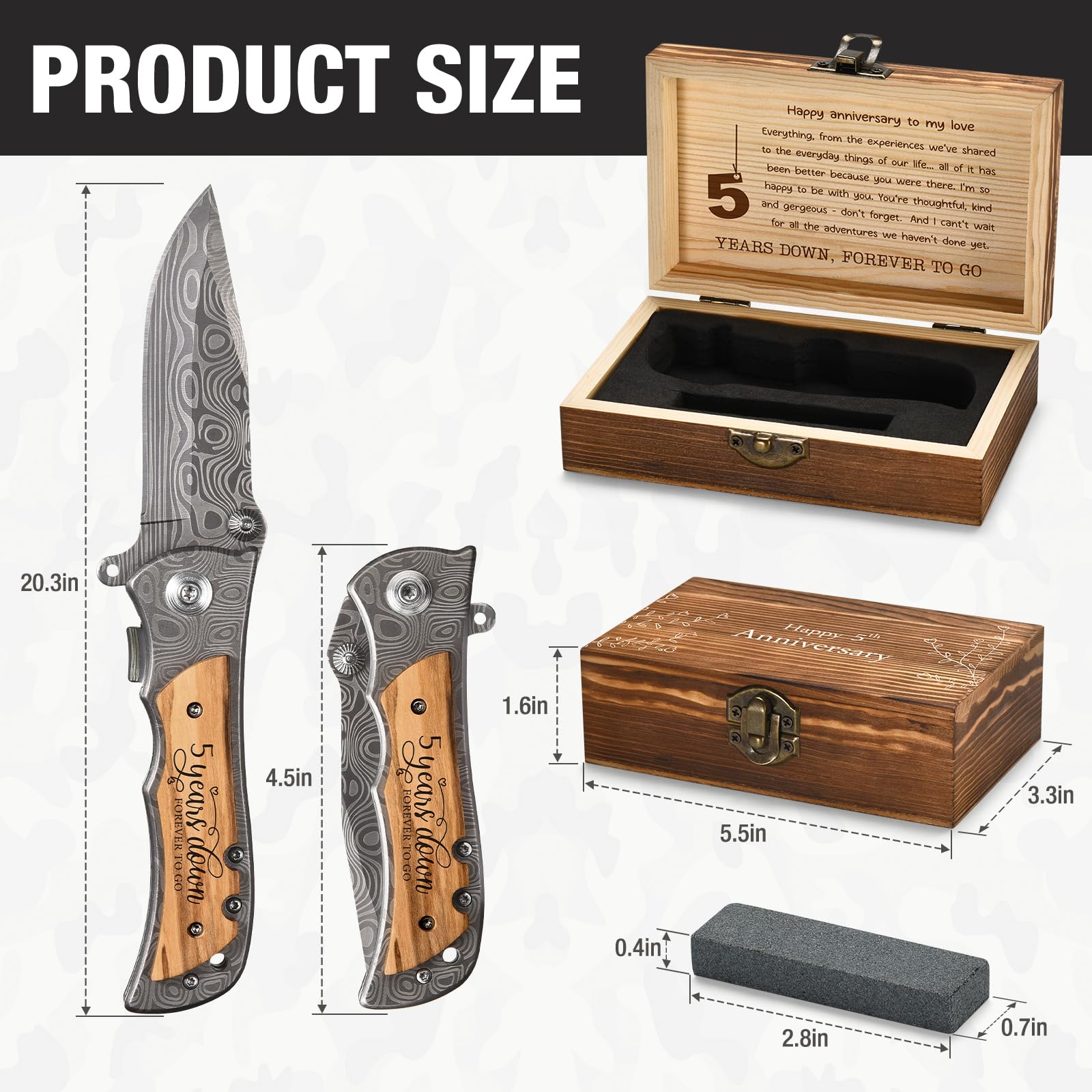 GiveGreatGift knife handle close-up highlighting ergonomic grip and balance