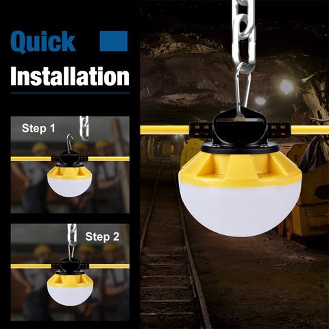 G GJIA LED work lights delivering 6000 lumens for bright crawl spaces