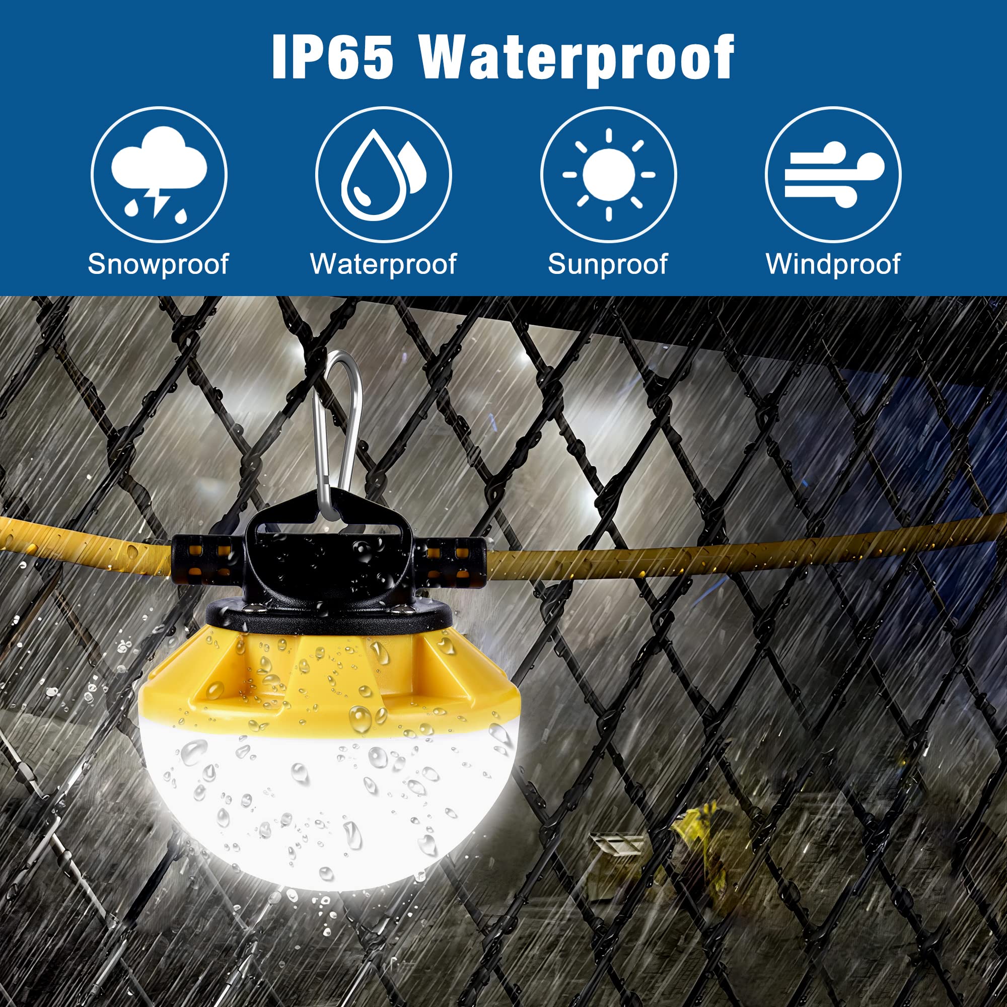 G GJIA temporary lighting mounted with hooks for fast setup