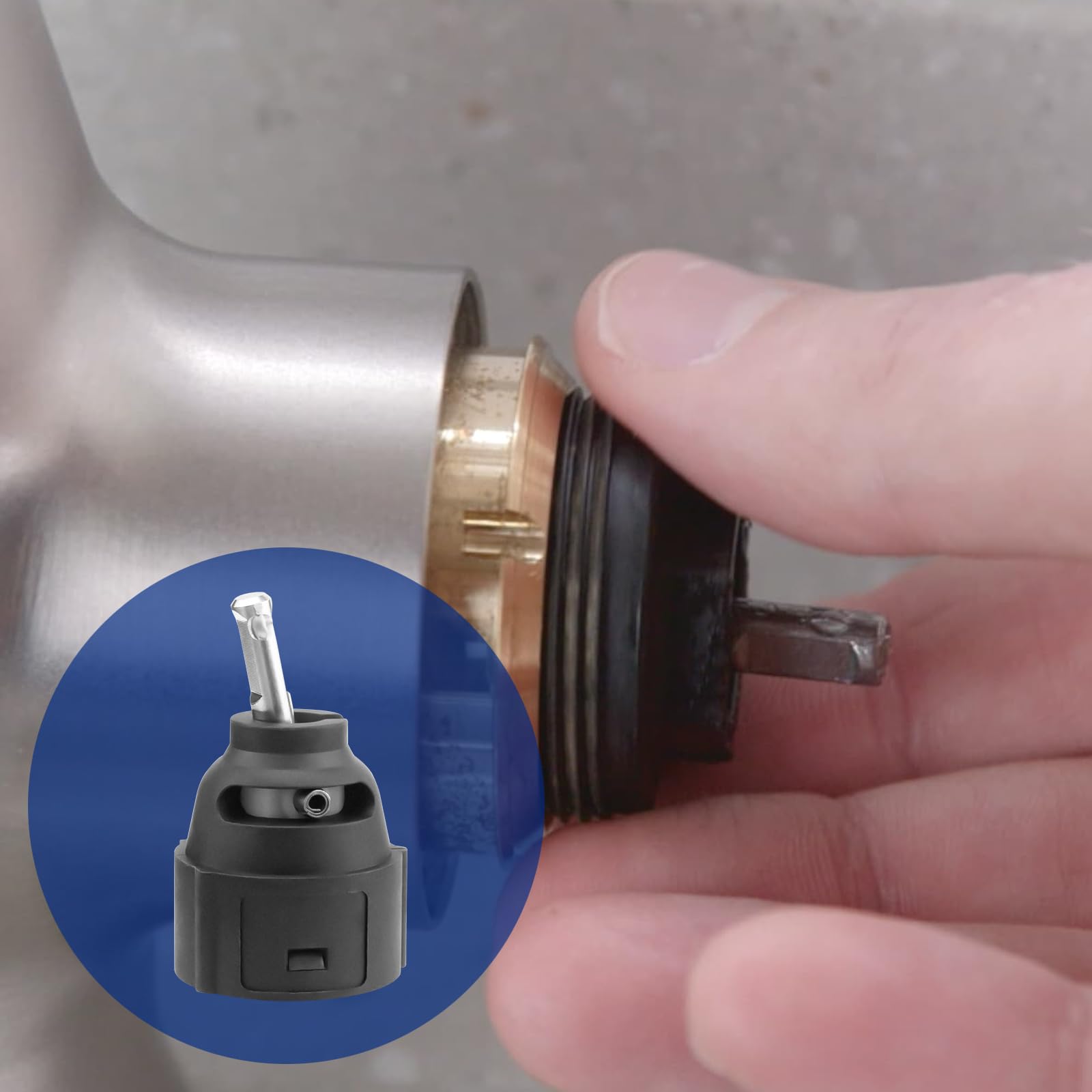 GJK packaging includes cartridge and lever for easy replacement