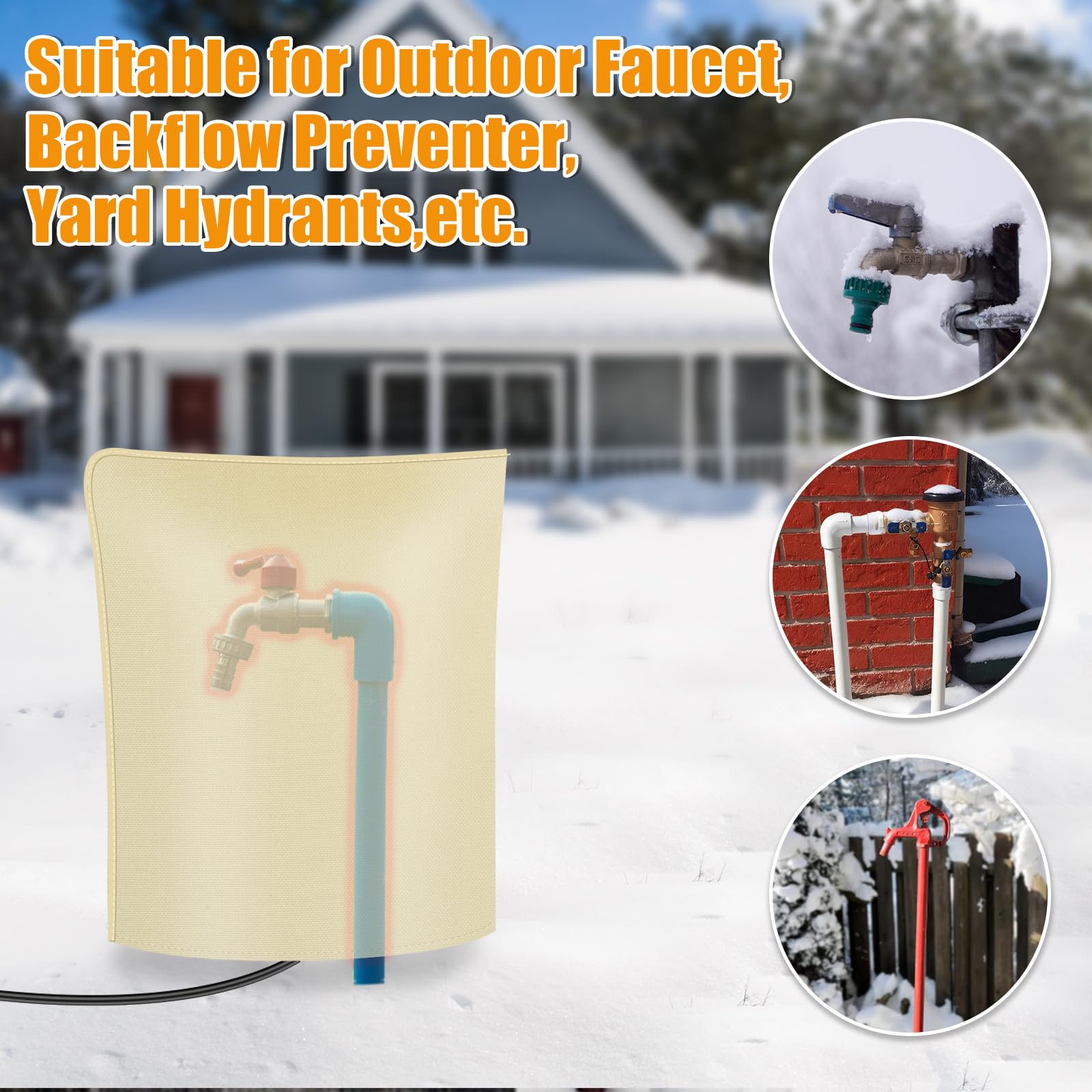 GJL 6.5-foot power cord enables easy outdoor installation