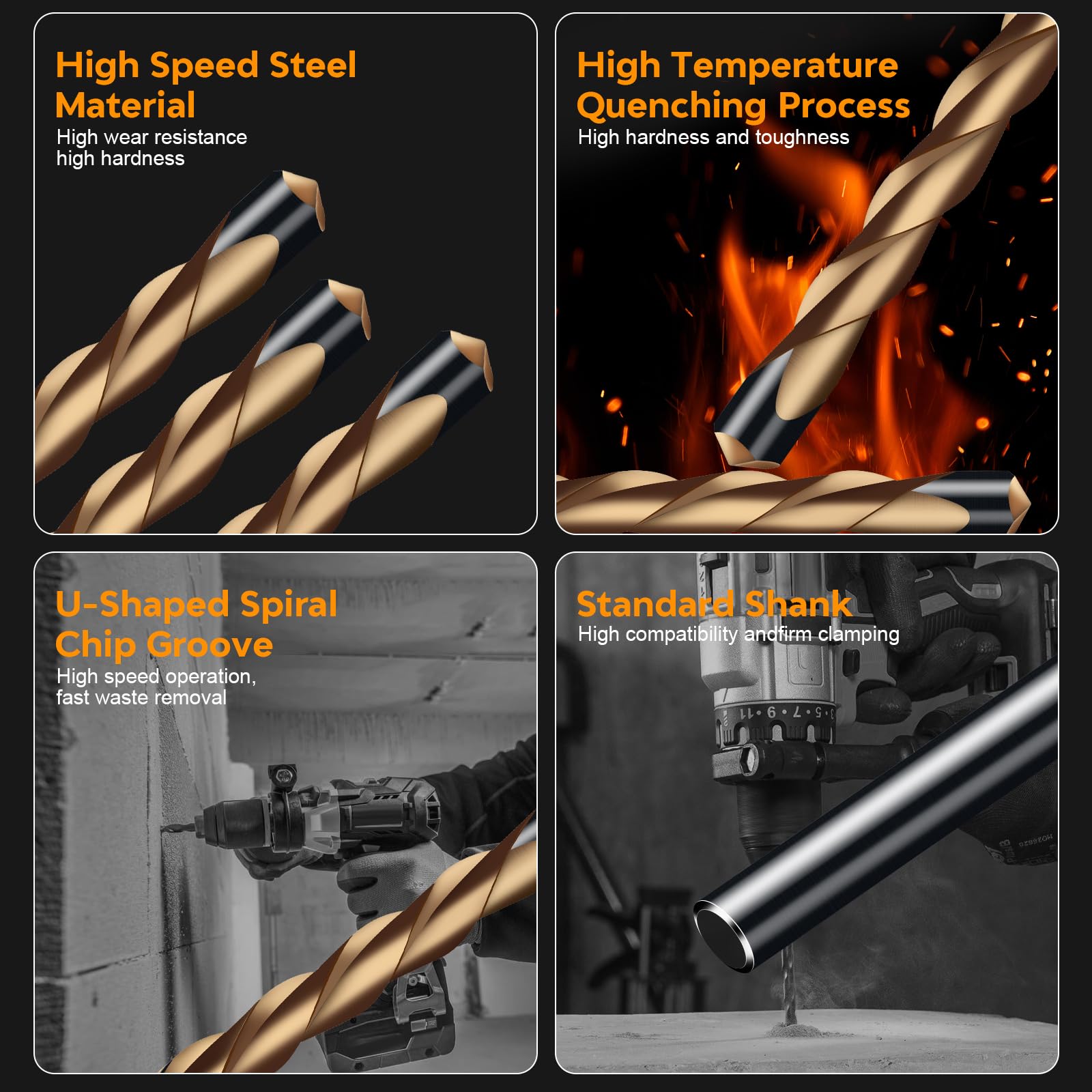 GJOYNY 1/8 inch diameter bit suitable for drywall and wood surfaces.