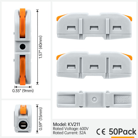 GKEEMARS insulated connector supports various wire sizes for flexible layouts.