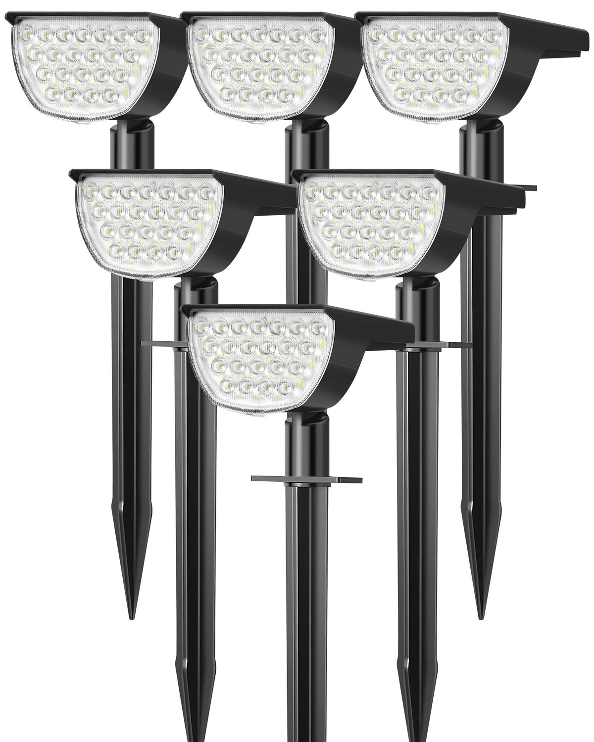 GKGG solar lights 76-LED panel for bright garden illumination