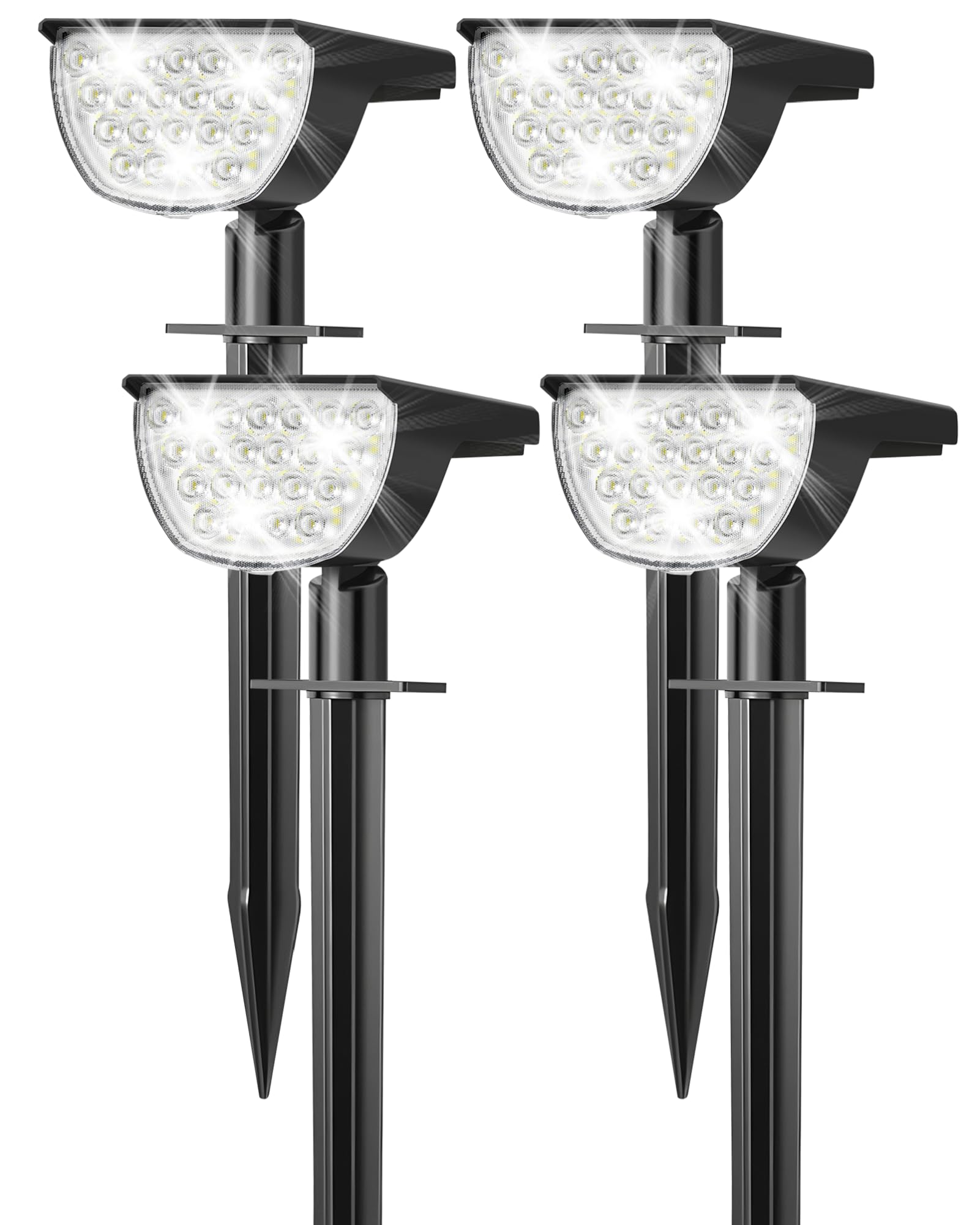 GKGG solar lights outdoor IP65 with 76 LEDs for bright energy-efficient night illumination.