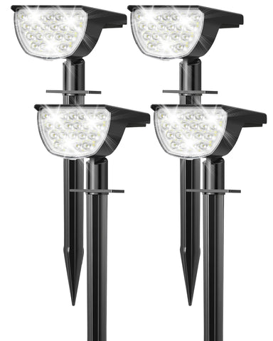 GKGG solar lights outdoor IP65 with 76 LEDs for bright energy-efficient night illumination.