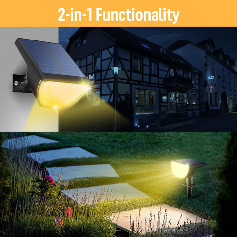 GKGG Wall-mount solar light offers flexible installation options.