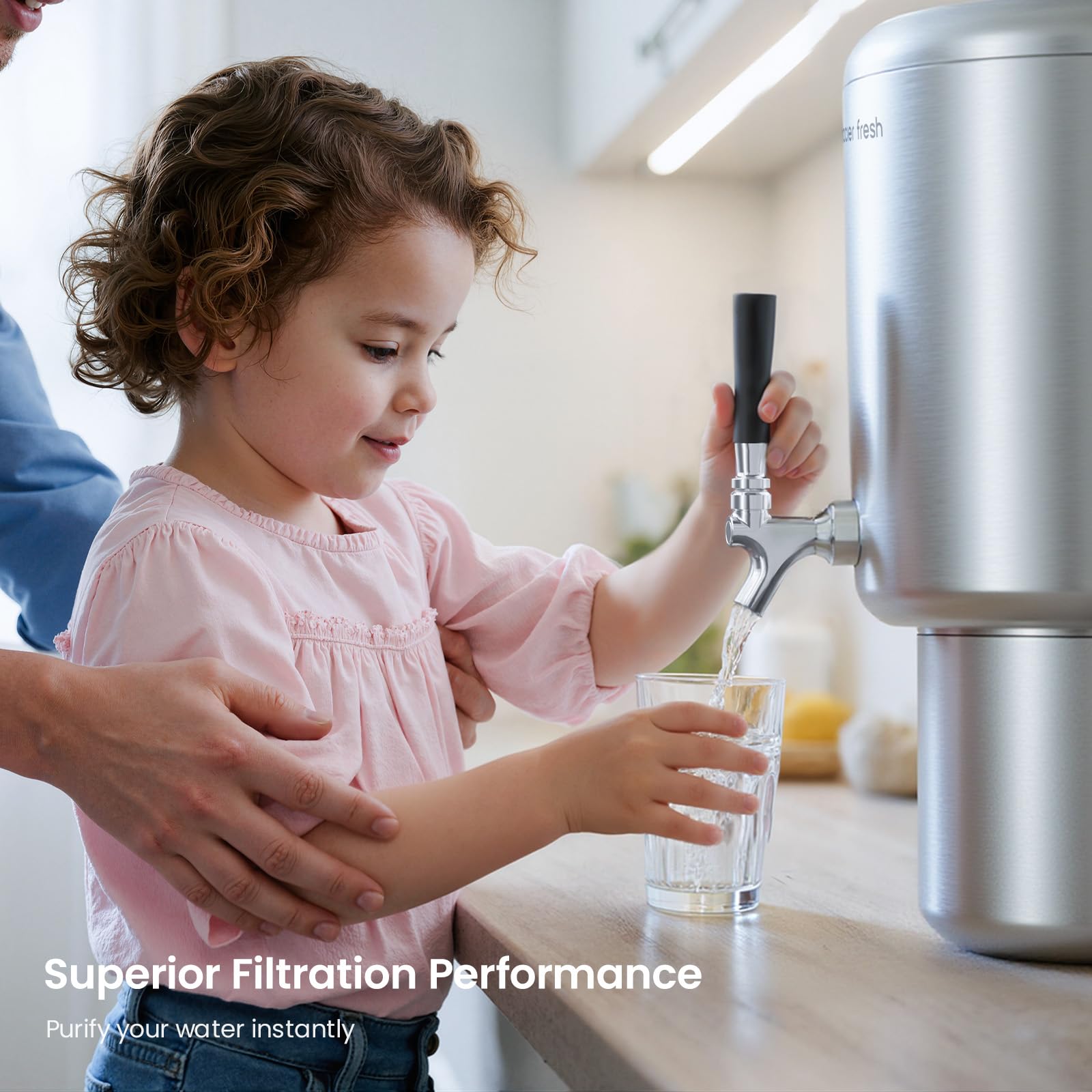 GLACIER FRESH kitchen-ready system for clean drinking water.