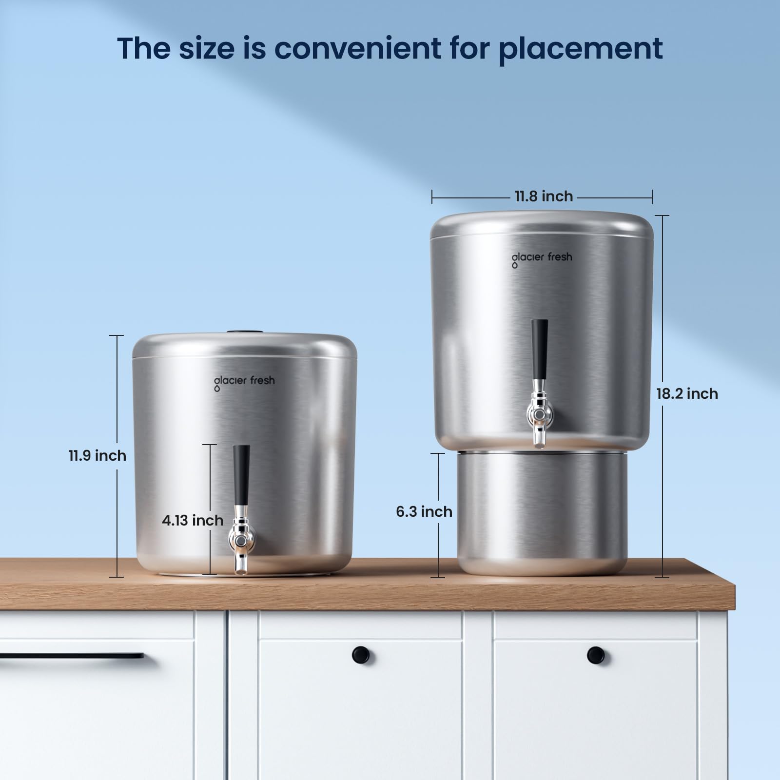 GLACIER FRESH quick-installation steps enable easy setup.